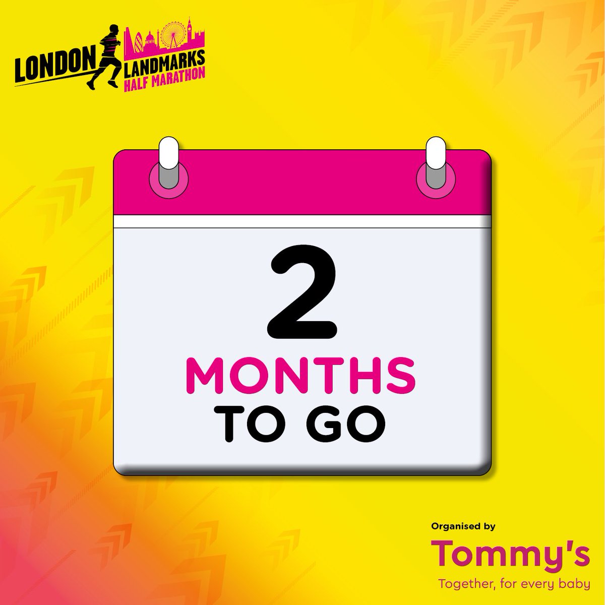LLHalf's tweet photo. The countdown is now ON!
Race day will be here in just 2 months' time. We hope your training is going well 🤩
Let us know what you are most looking forward to seeing on race day below 👇
#RaceDay #LLHM2024 #RaceDayCountdown #TwoMonthsToGo #HalfMarathon #London https://t.co/pDBXeQeKfr