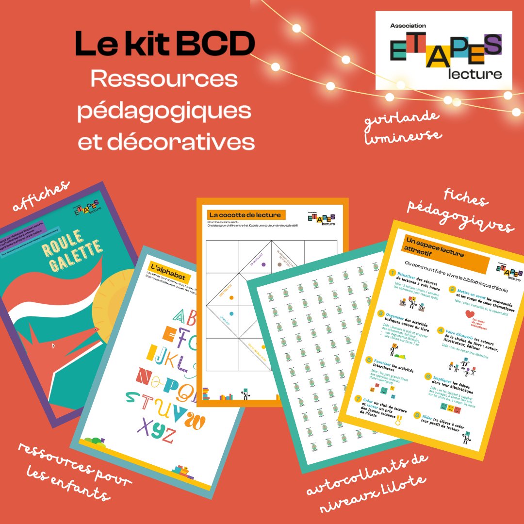 📚 Kit BCD 📚

Dans le cadre de nos actions de redynamisation de #BCD, nous proposons aux #écoles un kit de #ressources pédagogiques et décoratives.

➡ Vous souhaitez redynamiser votre BCD et ce kit vous intéresse ? Contactez pauline@etapeslecture.org pour plus d'informations !