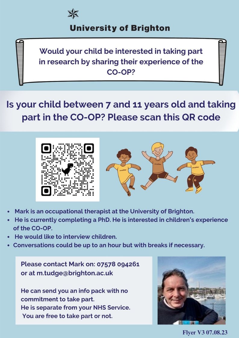Please see below details of a research project, if you would like to be involved see details below of how to get in touch. If you would like to take part or find out more information call/ text 07578 094261 or email m.tudge@brighton.ac.uk.