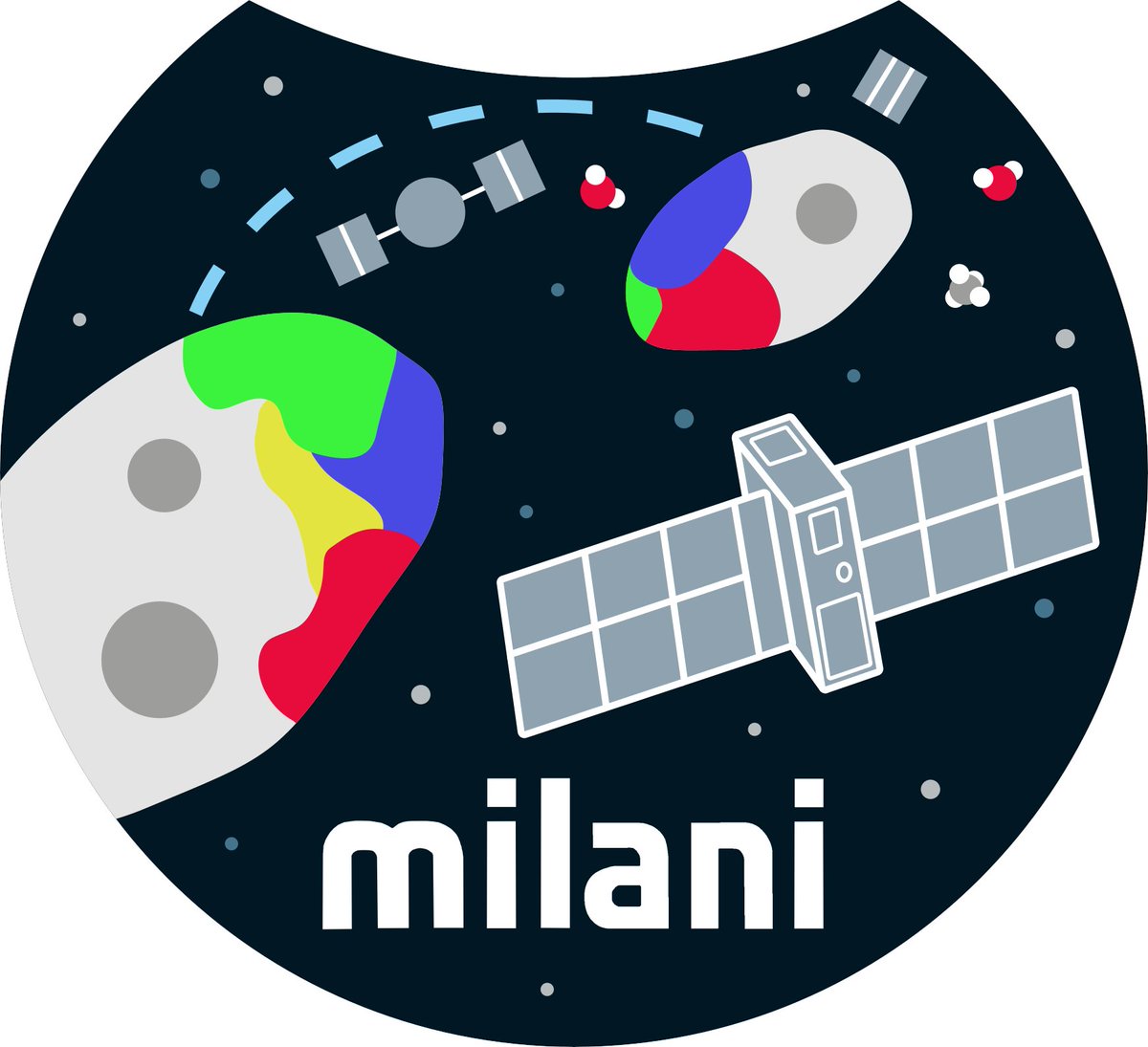 Astro_Aure's tweet photo. Voilà ma proposition pour le patch de mission du CubeSat Milani qui accompagnera la mission @esa  #HeraMission 😁 Milani emporte deux instruments : une caméra hyperspectrale et un thermogravimètre qui analysera les composés volatiles relâchés lors de l'impact de DART
#MilaniPatch https://t.co/cNyuc1pqzO