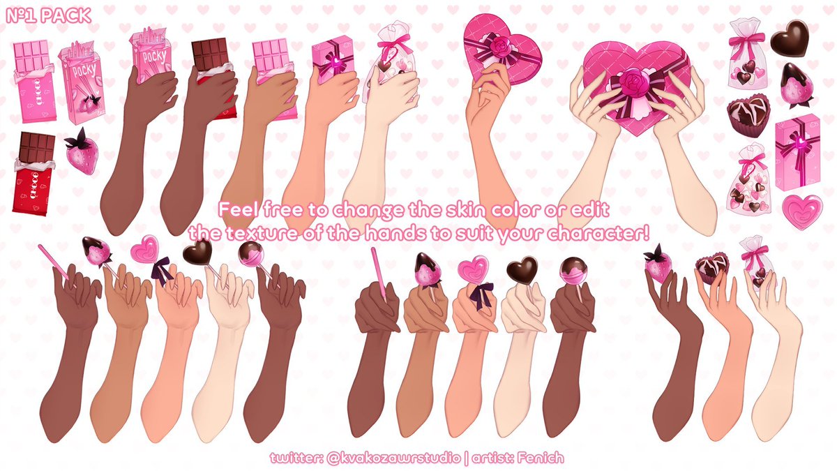 🍫Vtuber Valentine's Day Assets🍫

Follows & Retweets Appreciated! 
Thank you for the support!

🎀FREE SET - 4 hand poses🎀

Other #ValentinesDay #Vtuberasset  available on my Boosty! (Link in comments) 🫶

Vtuber: @\Lewnabun
#Vtuber #vtuberasset #ValentinesDay #freeVTuberAssets