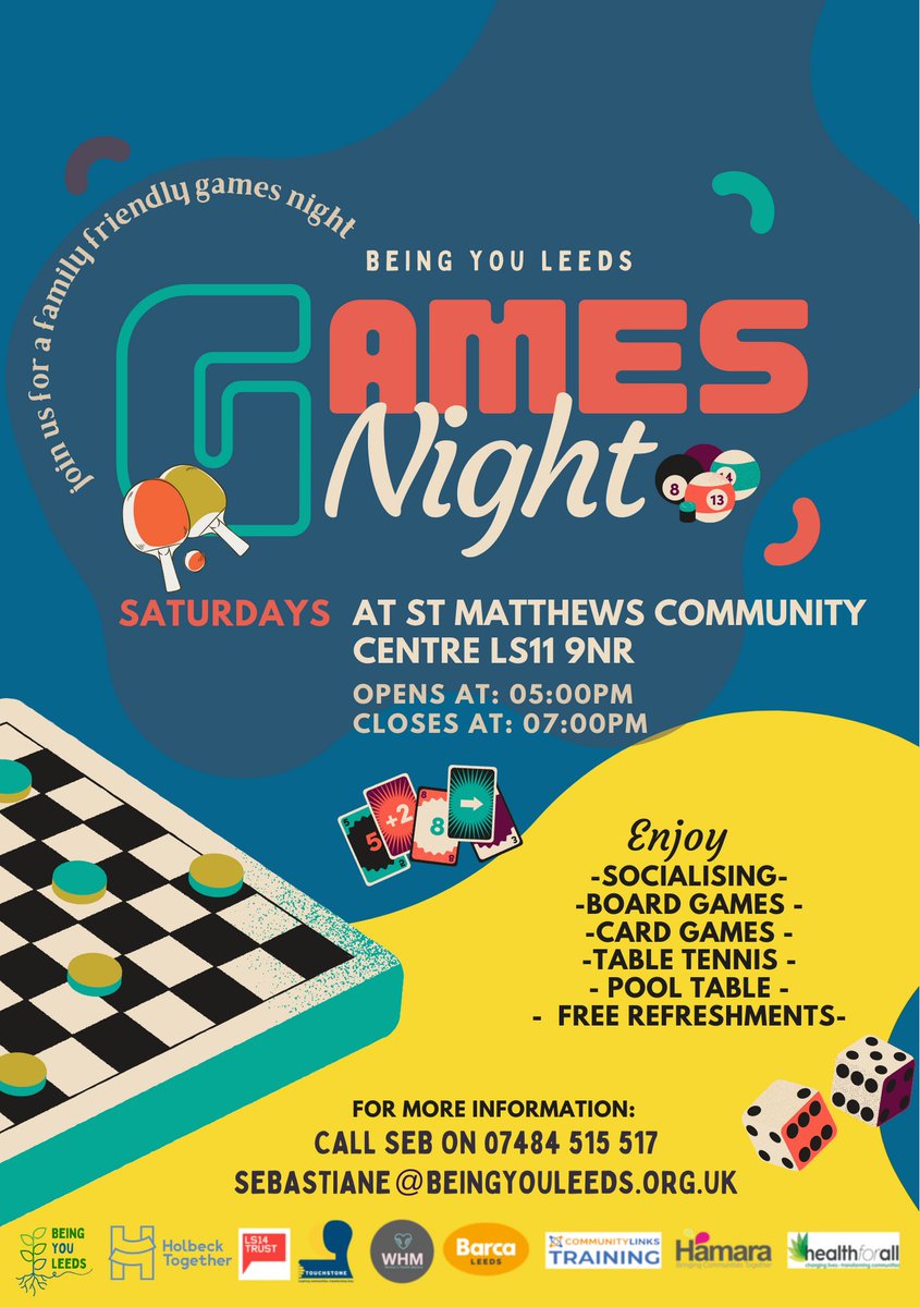 Mix up your Saturday evening with a FREE Games Night at St Matthews. Open to all ages and family friendly. On your own but would love to attend? We promise you a warm welcome and plenty of games partners! First event kicks off tomorrow evening at 5pm. Spread the word...