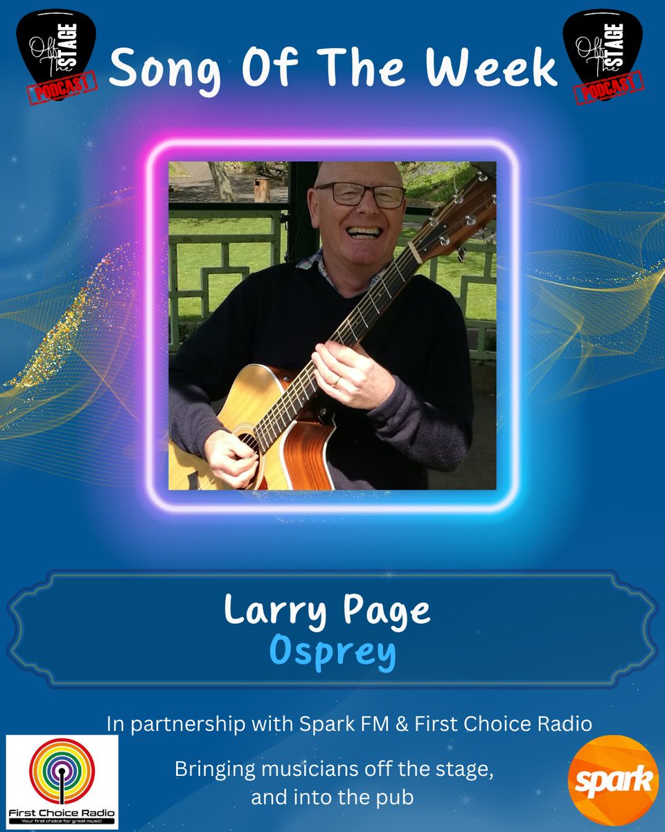 OffTheStage2's tweet photo. Our Song Of The Week goes to Larry Page with their track ‘Osprey'.

Absolutely fantastic song, please give it a listen!

Partnered with:
@spark_localmusic
@DJMikeRyan

#music #song #songoftheweek #musician #grassroots #podcast #offthestage #radio #guitar https://t.co/RfD0oGeYYr