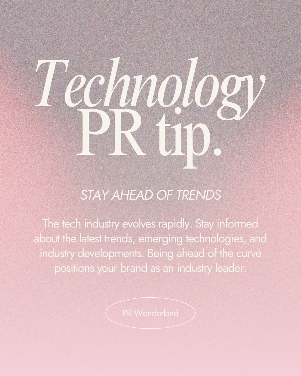 PRinWonderland's tweet photo. PR Speak 📣
Here's a tip for people in Tech!

Contact us for more information.
#PRW #prtipoftheday #prtipforclients #PR #publicrelations #techindustry #technologytrends https://t.co/GSMM0Div22