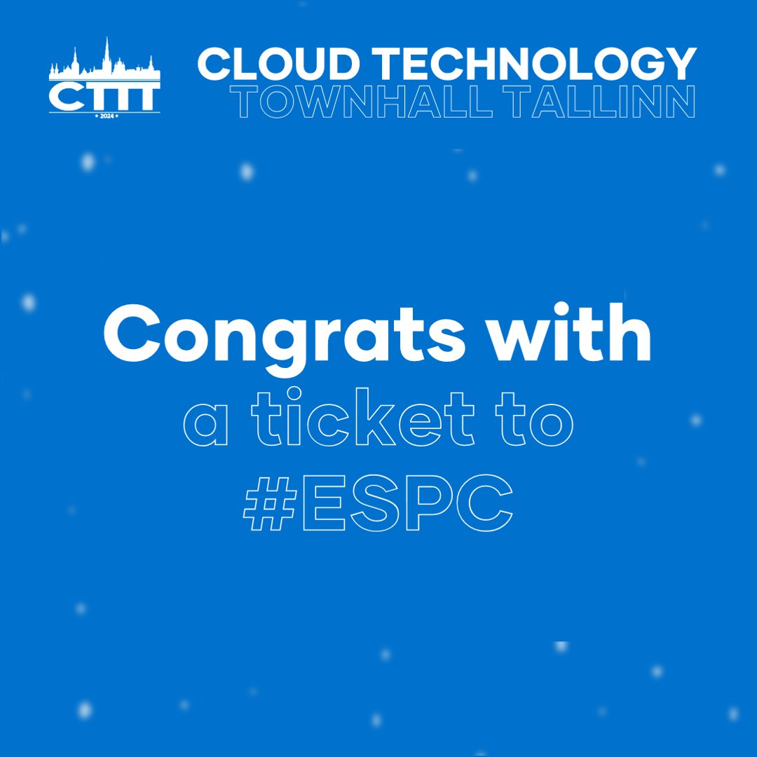 CTechTallinn's tweet image. 🥇Congratulations to Gerli Alamaa for winning a ticket to #ESPC yesterday from our Survey lottery!

We hope you will have a great time, see you there! 🤩👋

#Winner #CTTT24 #Competition