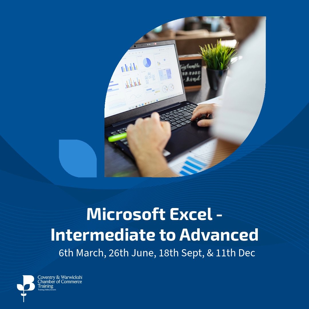 CWCT_Training's tweet image. Join our popular course for intermediate to advanced learners. Spaces are limited, so don&apos;t miss out. Book now and excel with Excel! 

#ExcelMastery #AdvancedExcel #LearnExcel