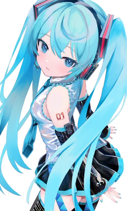 #ツインテールの日キラキラホログラムオタ名刺用のミクさん 