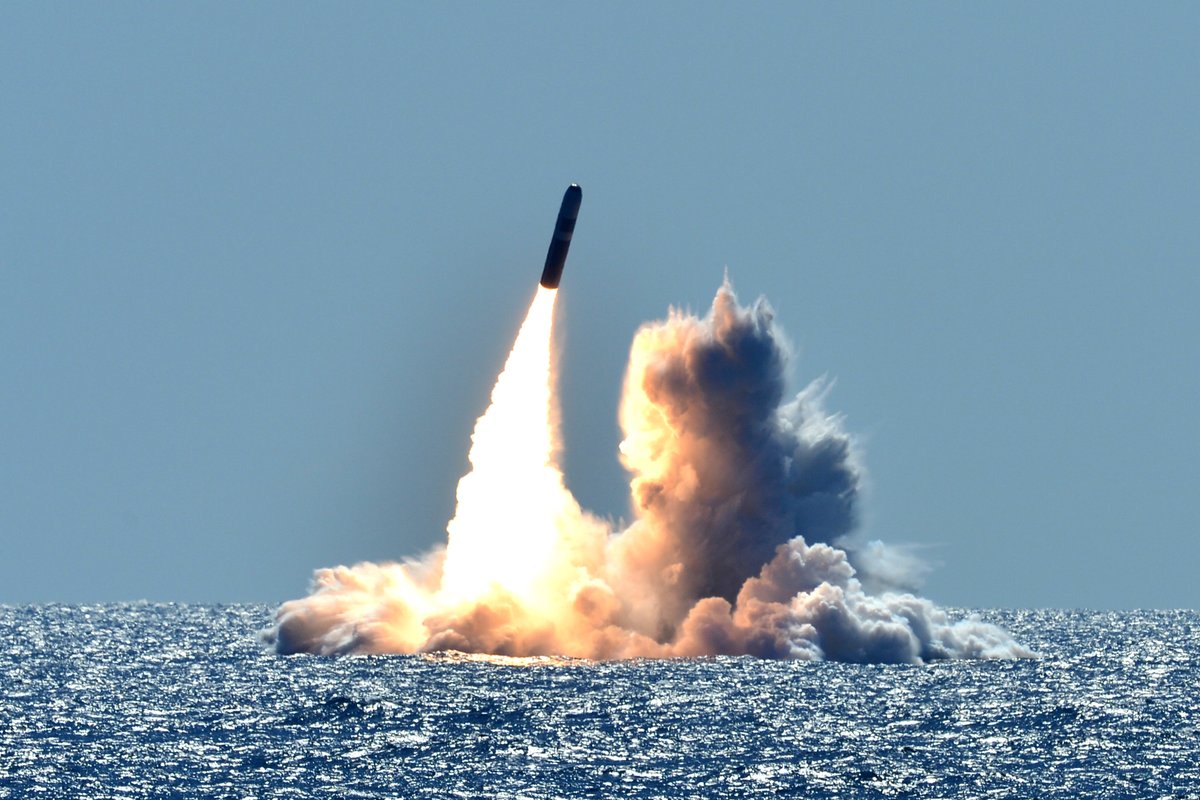 NavyLookout's tweet photo. In case anyone is in doubt, the UK is not about to "test a nuclear weapon".

The test involves launching an unarmed Trident missile to validate the system, the submarine and the launch procedures. https://t.co/yrscFJ4yZg