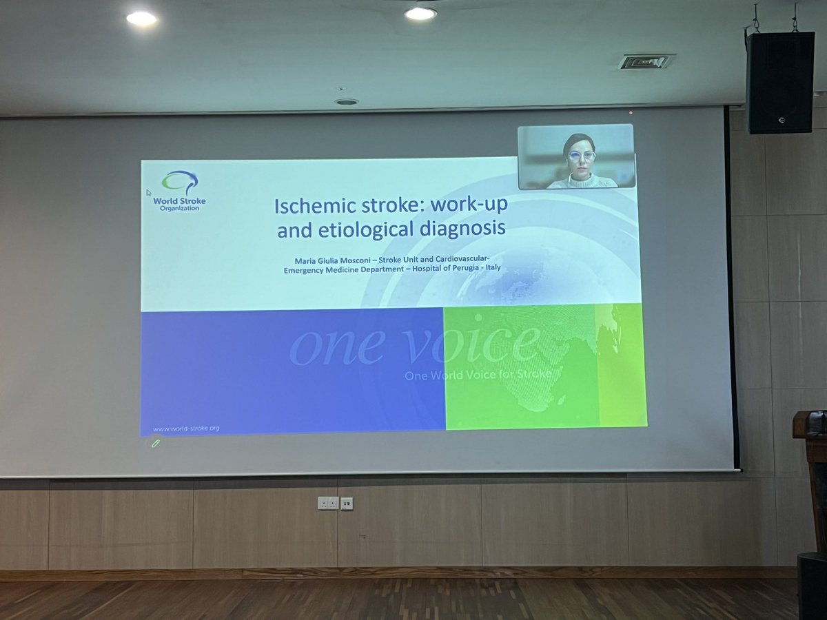SarahMatuja's tweet photo. Today Dr. @mgiulia_mosconi delivered an insightful and comprehensive presentation on Ischemic #Stroke Etiological Diagnosis as we are on the verge of winding up the #AcuteStrokeCareModule! Together we can be #GreaterThanStroke @WorldStrokeOrg #FutureStrokeLeaders https://t.co/tHpHbVEu4k