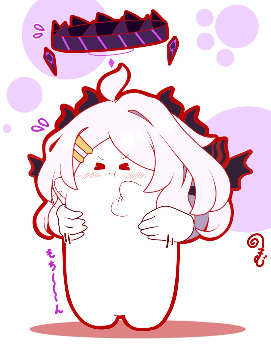 空崎ヒナ(ブルアカ) 「のびーるおもちヒナちゃん(    もち〜      'ω') おもち〜 #ブルー」|クルクルまじかるーのイラスト