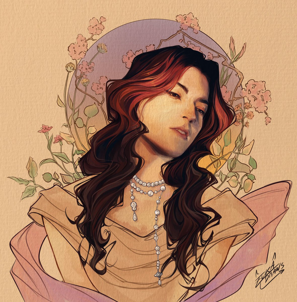 OceanBlueEyez_'s tweet photo. 🌸🌼🌺🌷🌿

@HortyUnderscore ft. Mucha &amp; Vivienne Westwood

📸@emmaskibir 
✏️@Procreate https://t.co/W6DKyh8ZUP