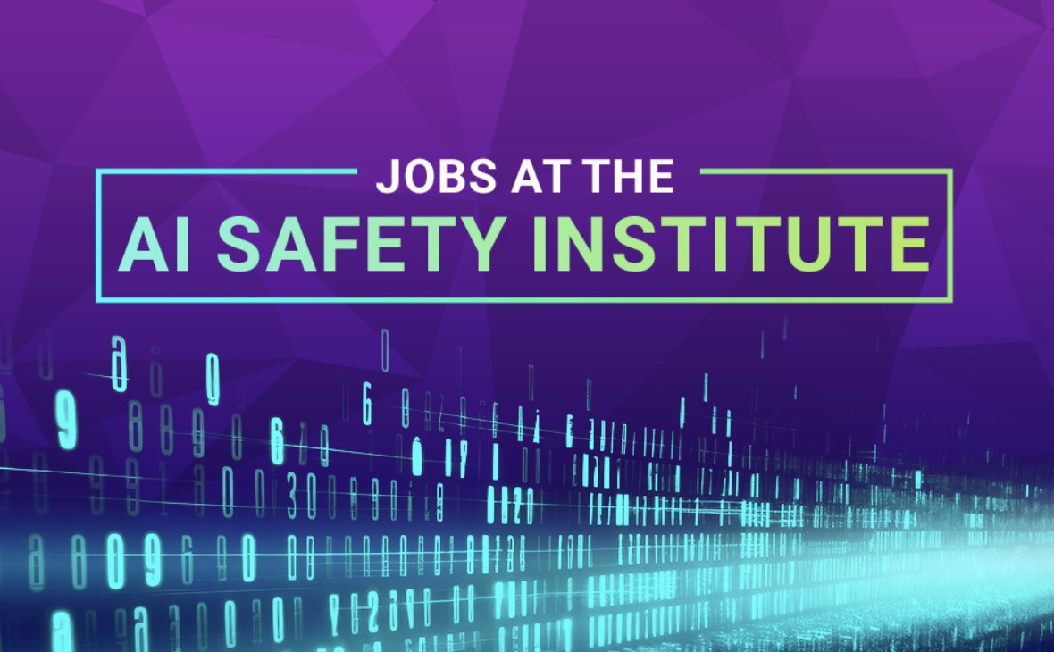 The AI Safety Institute is hiring for our technical team! We have the resources of government, and move quickly like a start-up. Please help me spread the word. For every 10 likes/RTs I'll give you 1 opinionated take on AGI safety/governance in 2024 below gov.uk/government/new…