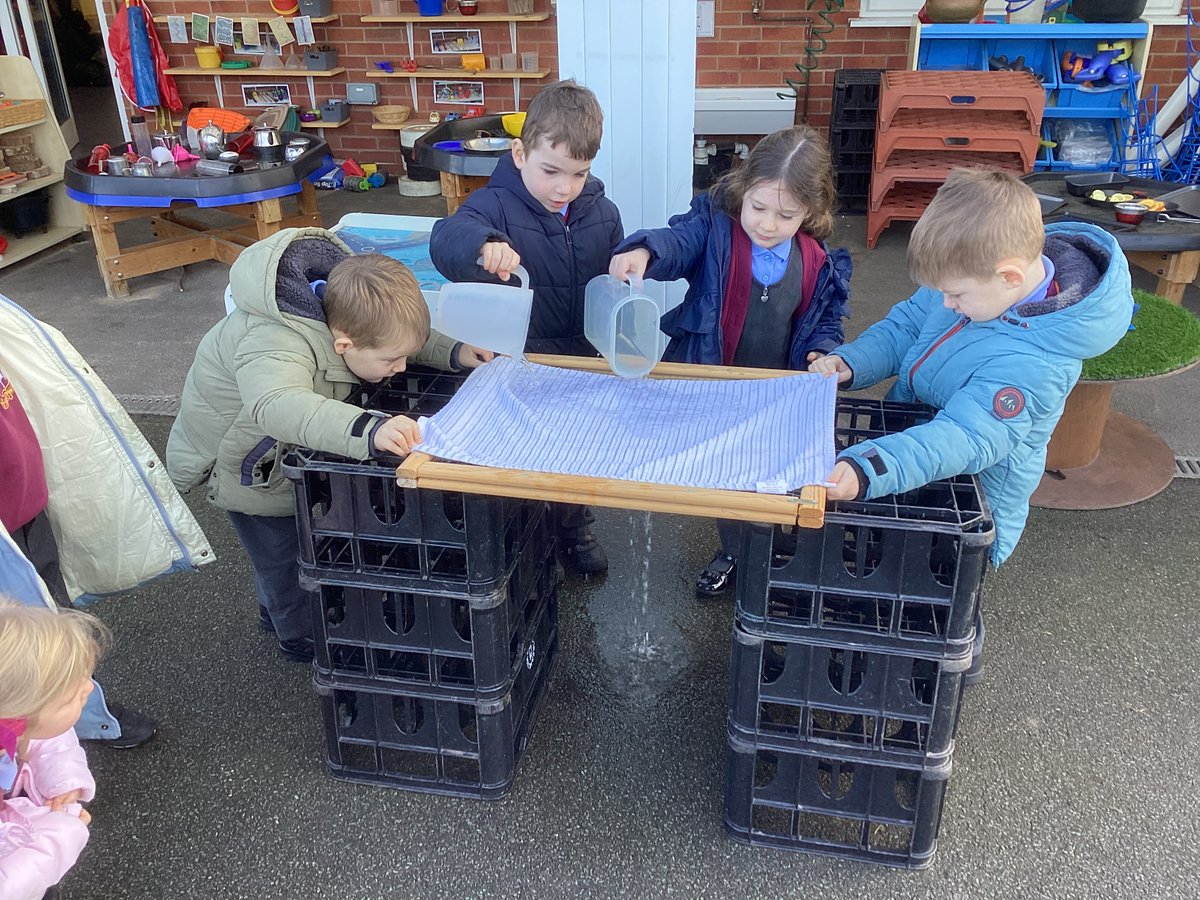 StBellarmine's tweet photo. Reception scientists have been learning about waterproof and not waterproof. We have loved predicting and testing again this week. Even better, lots of water involved! #eyfs #waterproof #notwaterproof https://t.co/ytW7VP9oZB