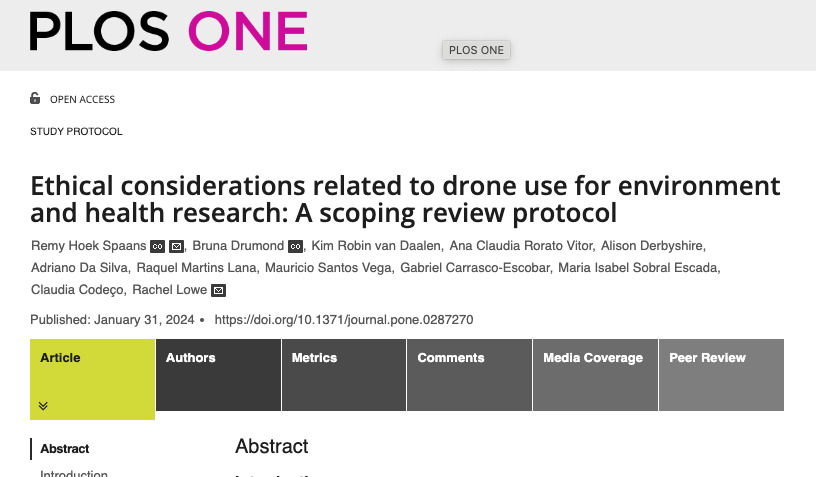 DaalenKim's tweet photo. 📰🆕Drones are increasingly used for environmental monitoring in research - e.g. recording multispectral imagery, taking air samples, & recording meteorological variables🌱🌬️
But what considerations need to be taken into account for ethical #droneuse?⬇️
https://t.co/XsG79nzp6I https://t.co/8wPfPUIkeI
