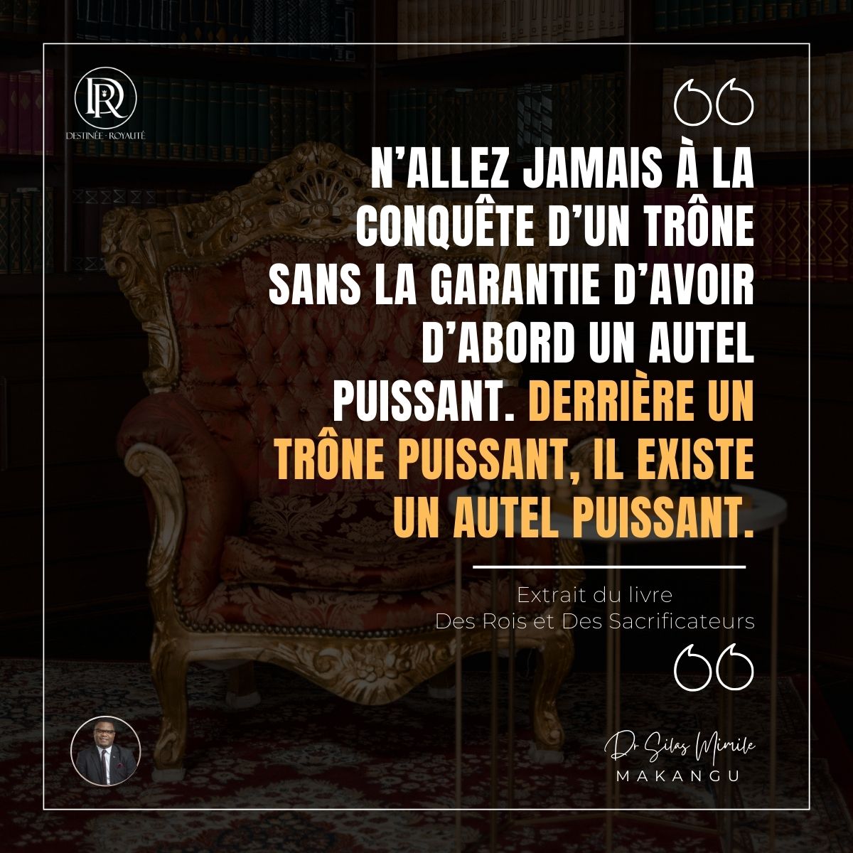 silasmakangu's tweet image. N'OUBLIEZ JAMAIS QUE:
Derrière un trône puissant, il existe un autel puissant.

Est-ce que je parle à quelqu'un ?
#destinée #royauté #trône