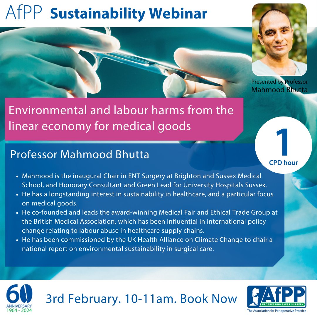 TOMORROW IS THE DAY❕ Register here before it's too late 👉 ow.ly/rmKa50Qx6hb 🔹£5 for members 🔹£10 for non-members 🔹Student members go free! Email events@afpp.org.uk for your discount code! #NHSsustainability #carbonfootprint #AfPP