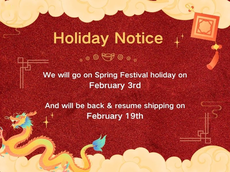 Holiday Notice #hyphotonflux #chinesenewyear