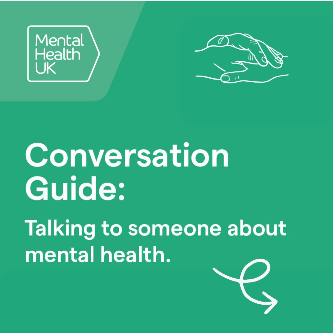 mentalhealthuk's tweet image. When you're concerned about someone's mental health, it can feel difficult to start the conversation.

Here are our top tips on how to have a supportive chat. 
You can download the full conversation guide here 👉 bit.ly/480hORy
