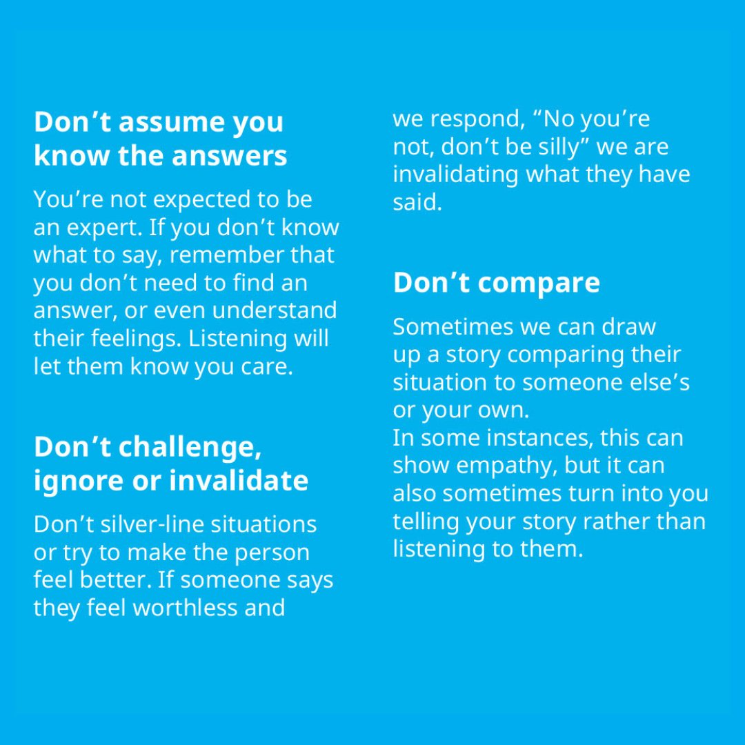 mentalhealthuk's tweet image. When you're concerned about someone's mental health, it can feel difficult to start the conversation.

Here are our top tips on how to have a supportive chat. 
You can download the full conversation guide here 👉 bit.ly/480hORy
