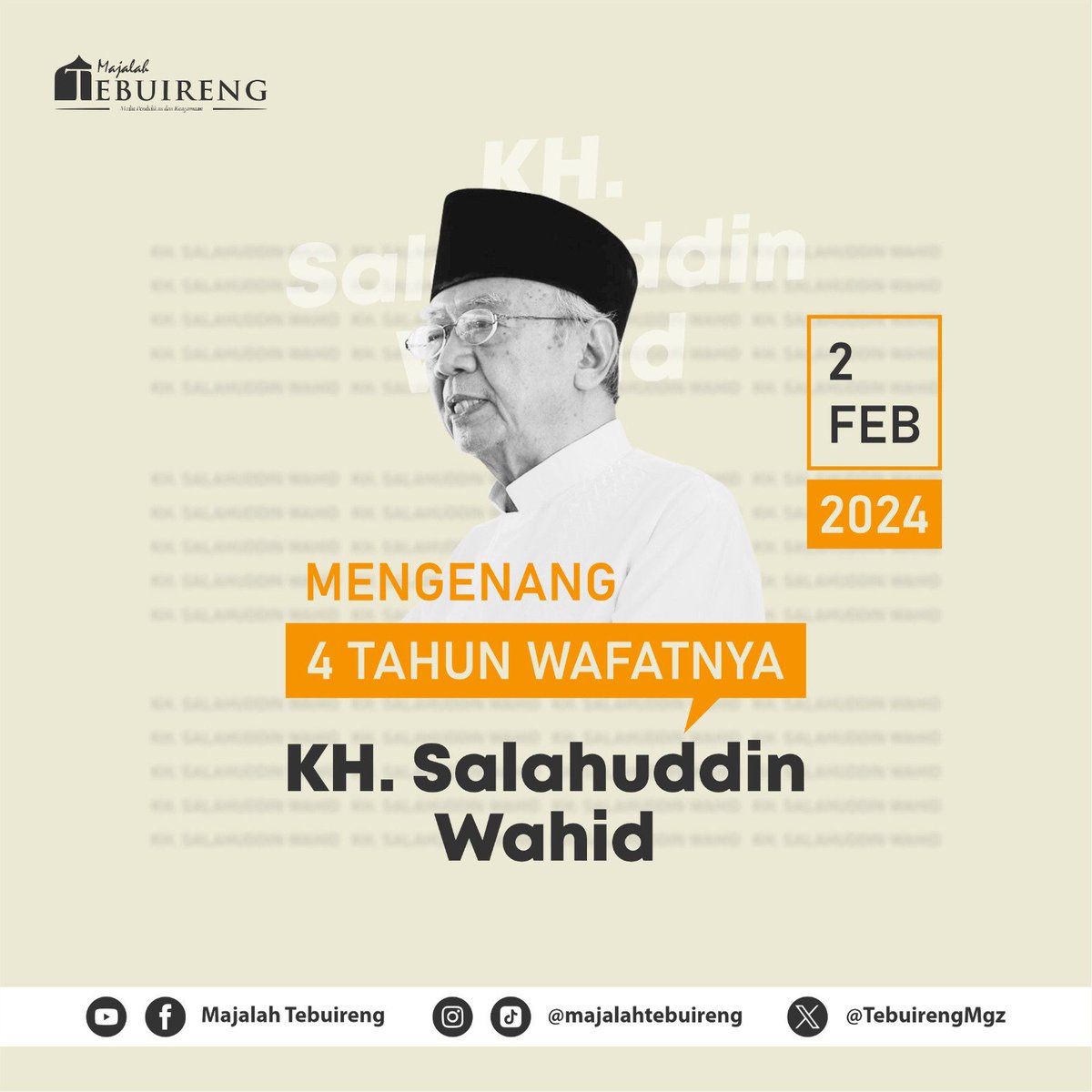 TebuirengMgz's tweet photo. Mengenang 4 tahun wafatnya KH Salahuddin Wahid, Al fatihah untuk beliau
#majalahtebuireng #pustakatebuireng #tebuirengonline #maksi #ceritatebuireng #gusivan #gusmirza #santrikeren #santrionline #pesantrenstory #tebuireng #kiaitebuireng #fyp #kiaihasyimasyari #alanu #santri https://t.co/szBsYaWYEn