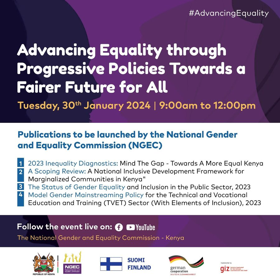 stellanderitu's tweet photo. Earlier this week, I took part in discussions on Advancing Equality through Progressive Policies in Kenya at the launch of 4 reports by @NGECKenya that delve into causes of, and possible solutions to existing inequalities especially in education & health access #AdvancingEquality https://t.co/mA0XWN3YqL