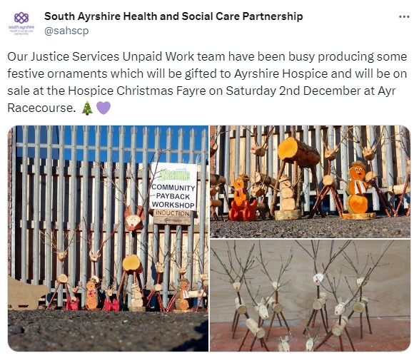 ComJusScot's tweet photo. It's #CommunityFirstFriday!💡 We love seeing skilled projects completed by unpaid work teams @ClacksCouncil @fcjusticesw @moray_justice @sahscp 🌤️As the light returns there'll be more opportunities for outdoor projects like these. Why not share yours using #CommunityFirstFriday? https://t.co/gklhZz2Yzu