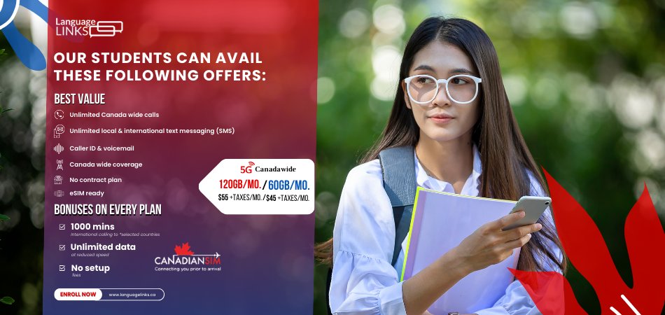 Stay connected without limits! Our student-exclusive plans come with 120GB/month or 60GB/month, eSIM ready, and bonuses like 1000 mins, international calling to selected countries, and unlimited reduced-speed data!
canadiansim.com/langlinks
#NoContract #StudentDeals #LanguageLinks