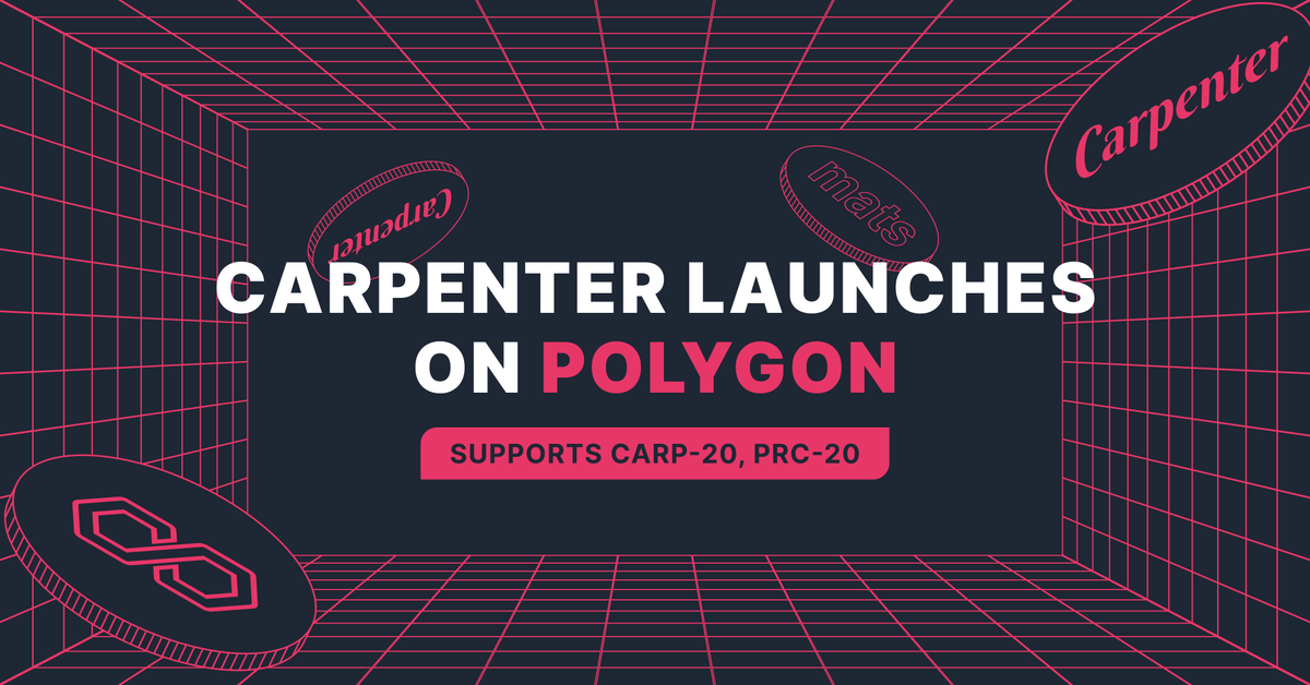 CarpenterMarket's tweet photo. 🚀 Big Announcement! @CarpenterMarket is now LIVE on @0xPolygon!

Get the best inscription trading experience from @Carpenter, backed by robust indexer, rich data and powerful features.
#Polygon #Inscription #ProMarket https://t.co/mgWVs1pd9j