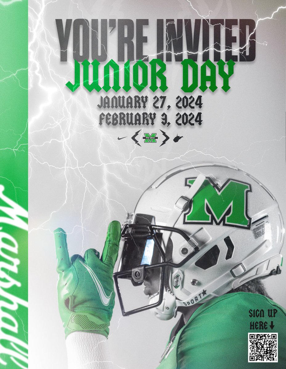 I will be attending Marshall’s Junior day tomorrow!! Can’t wait to be up there! @CoachHuff @TellyLockette @HallQ77 @katee_roll