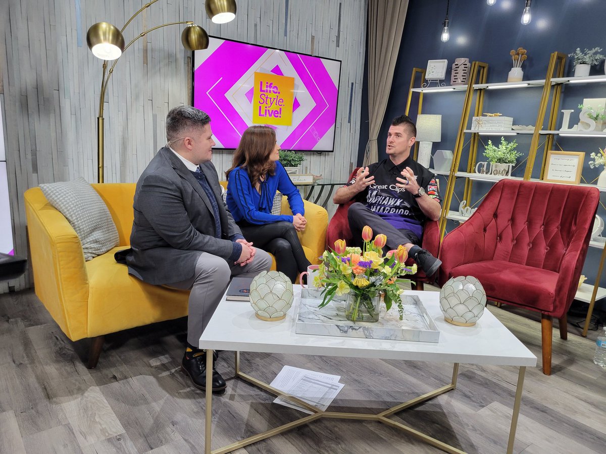 NikkiAriesMedia's tweet image. Love having my racing friends in the studio! Thanks to @BryceKenny for coming on @LifeStyleLive8 to talk @MonsterJam &amp;amp; your book - Geared For Life! #MohawkWarrior