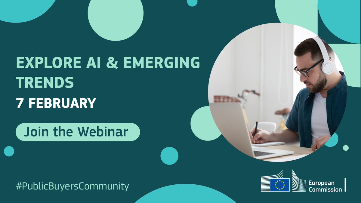 🗓️   Save the Date: 7 February.

🤖 Join our 'Tech Watch Observatory' Webinar, unveiling insights into #AI and   emerging tech in the public sector.

💡Secure your spot!

✍️More info & registration details 👉europa.eu/!cnTwCf

#PublicBuyersCommunity