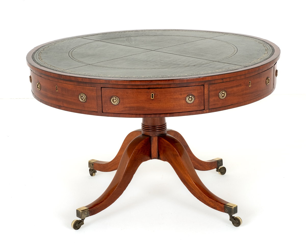 Regency mahogany Drum Table available from philiphuntantiques.co.uk  #antiquedealersofnorolk
#antiquefurniture #norwich #norfolk #antiquesandinteriors #regencyfurniture #drumtable #mahogany