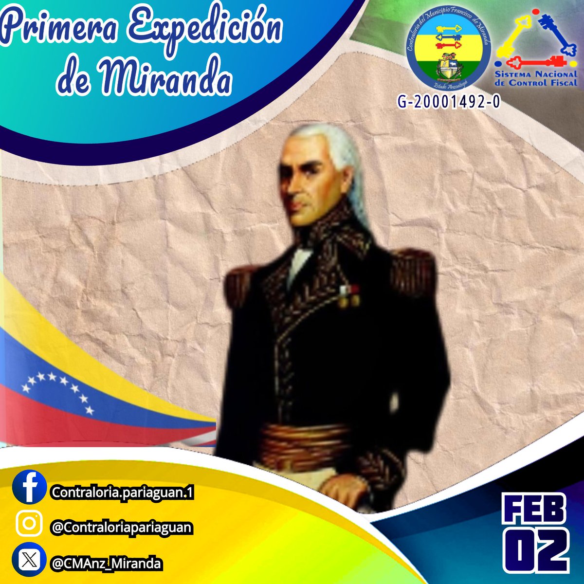 CMEAnz_Miranda's tweet photo. #02Fe// Efeméride/ sale Miranda con su expedición el 02 de febrero de 1806, con destino a las costas venezolanas, con la finalidad de promover una serie de acciones que conllevarían a la independencia de Hispano América. https://t.co/qzgp5WwQuT