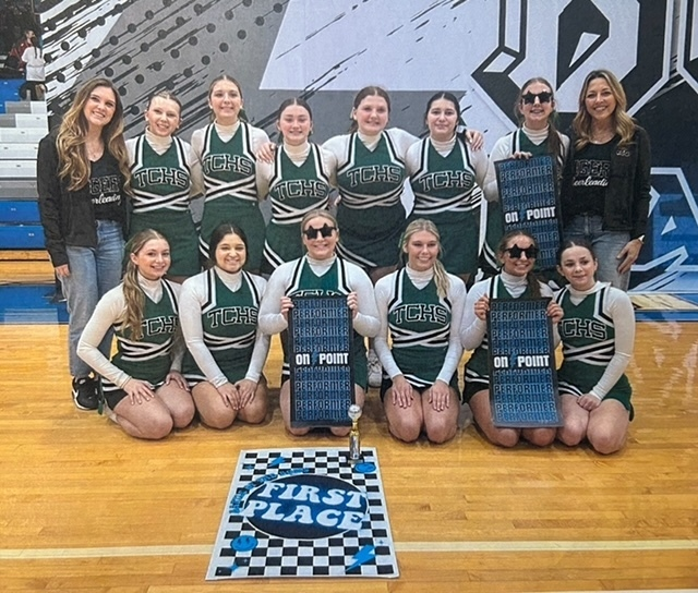 HUGE Congrats to our TC Cheerleaders...they won 1st in the Time-Out Division and 1st in the Fight Song Division this past weekend at the Cheer Competition at Charlestown High School!!!!!!!!