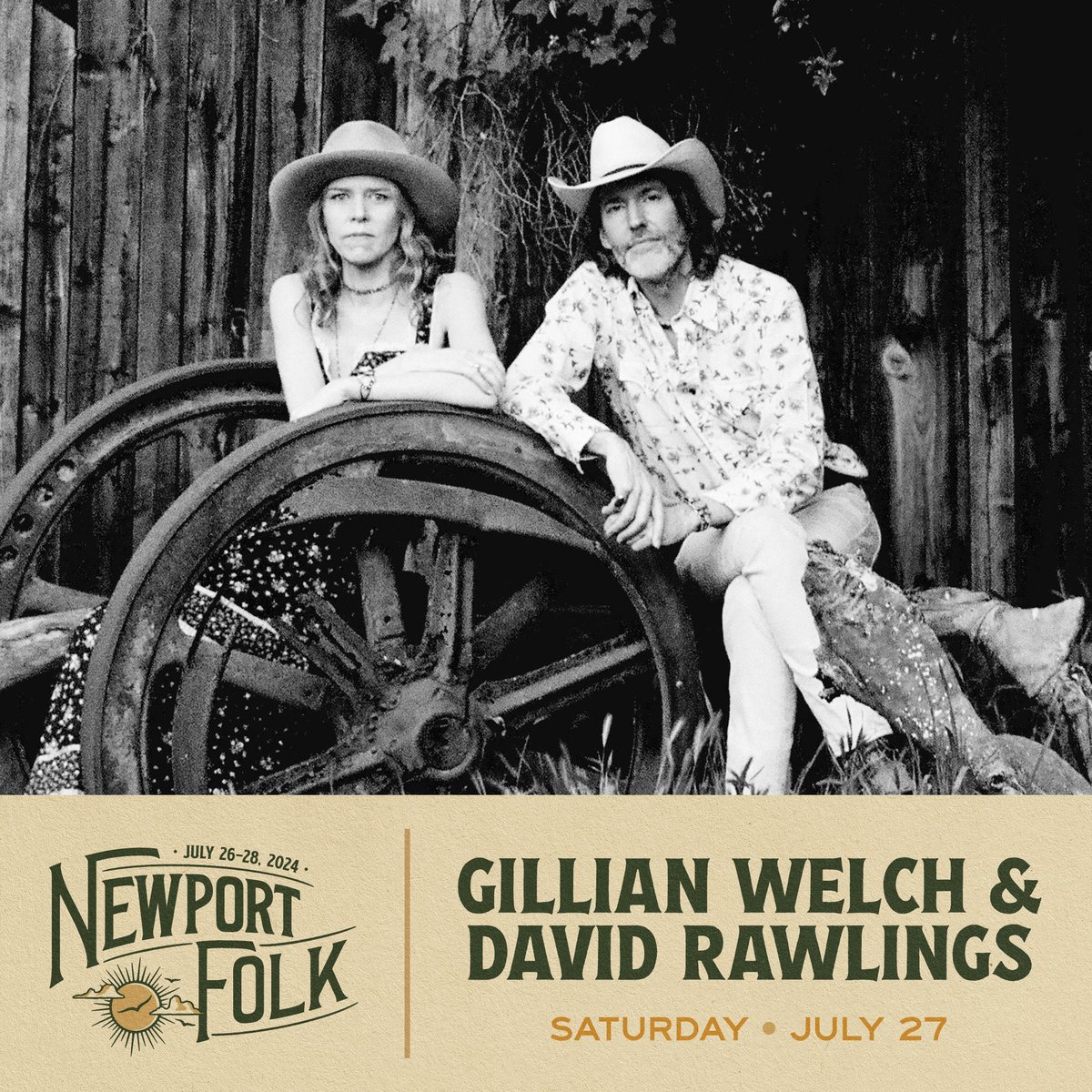 Gillian Welch (@gillianwelch) on Twitter photo We are delighted to share that Gillian and David will be playing <a href="/Newportfolkfest/">Newport Folk Fest</a> this year! The duo will be returning to the festival on Sat, July 27. Tickets went on sale yesterday, and are already sold out, but you can join the official waitlist here:
newportfolk.org/tickets We are delighted to share that Gillian and David will be playing <a href="/Newportfolkfest/">Newport Folk Fest</a> this year! The duo will be returning to the festival on Sat, July 27. Tickets went on sale yesterday, and are already sold out, but you can join the official waitlist here:
newportfolk.org/tickets