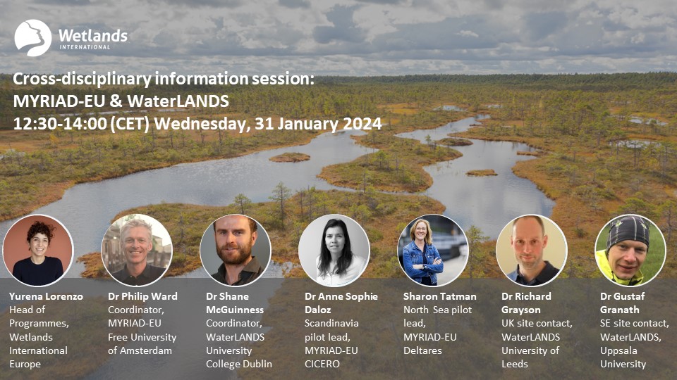 🌱 Fostering attention on #WetlandsDay!
🌍 Researchers from MYRIAD-EU, @WetlandsInt and @WaterLANDS_EU came together for a cross-disciplinary info session on Wetlands for disaster risk reduction.
#ReducingRisksTogether #WaterLANDSH2020