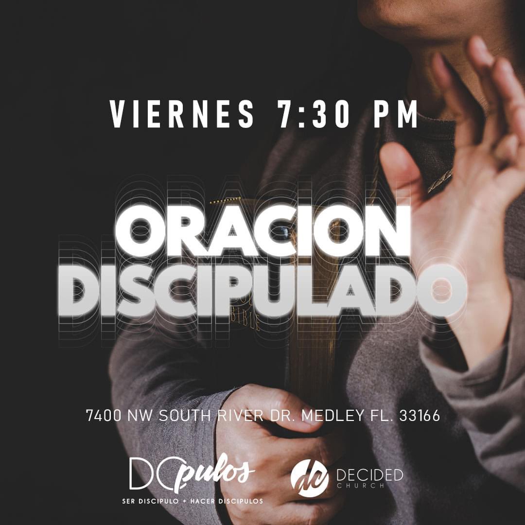 dchurchmiami's tweet photo. ORACION DISCIPULADO - SER DISCIPULO + HACER DISCIPULOS
Viernes 7:30 PM
7400 NW South river Dr. Medley FL 33166
#oracion #discipulado #serdiscipulohacerdiscipulos #unlugarperfectoparapersonasimperfectas #decidedchurch https://t.co/di6cfqJgas