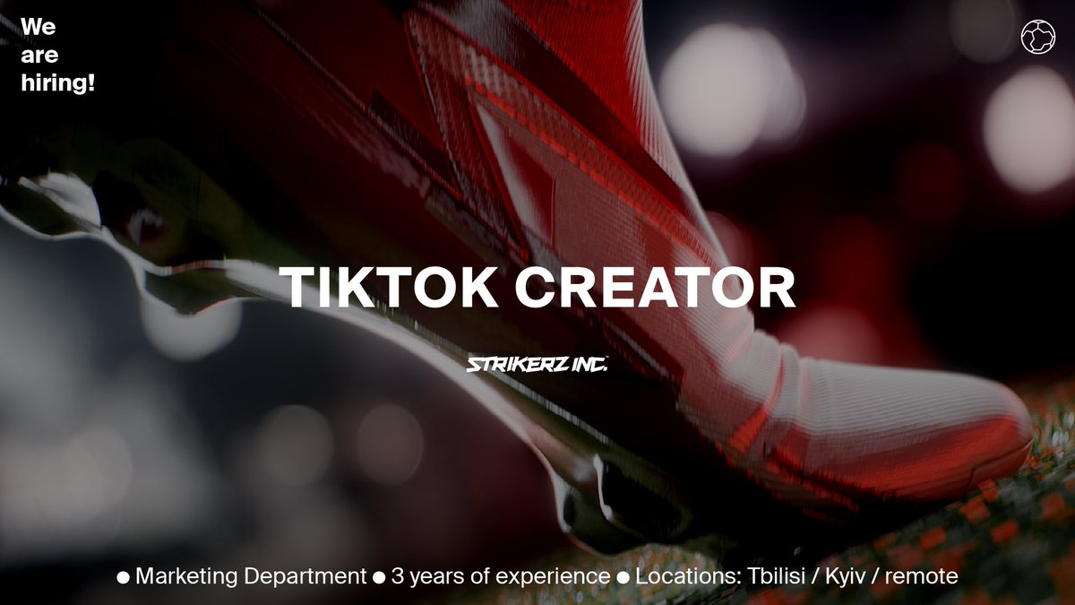 Do you wield TikTok like a digital paintbrush, turning everyday moments into mesmerizing content? 😎 If you've got a knack for creativity and a passion for storytelling, we want YOU to be our TikTok Creator Extraordinaire! 📩 You can apply via the link: strikerz.inc/tiktok-creator