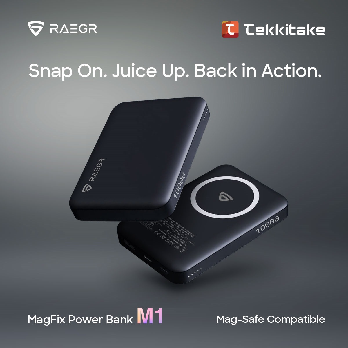 TekkiTake's tweet image. Raegr MagFix M1 Wireless Charging Power Bank. Charge on-the-go with seamless MagSafe attachment, ensuring your device stays powered anywhere you energy takes you. 

Buy Now!
Tekkitake:postly.app/3OYB
Amazon:postly.app/3OYC

#tekkitake #raegr #wirelesspowerbank