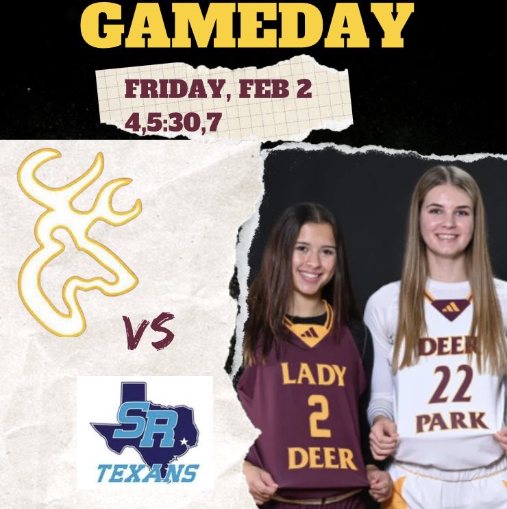 LadyDeerBB's tweet photo. GAMEDAY!!! Come support us as we play at Rayburn this afternoon!! 🏀🤘🦌 #dig #andgodeer https://t.co/ad5mY4zJTR