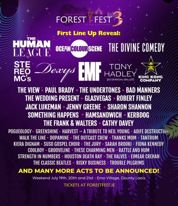 Delighted to be part of @forest_fest this year, looking forward to getting back making some noise!