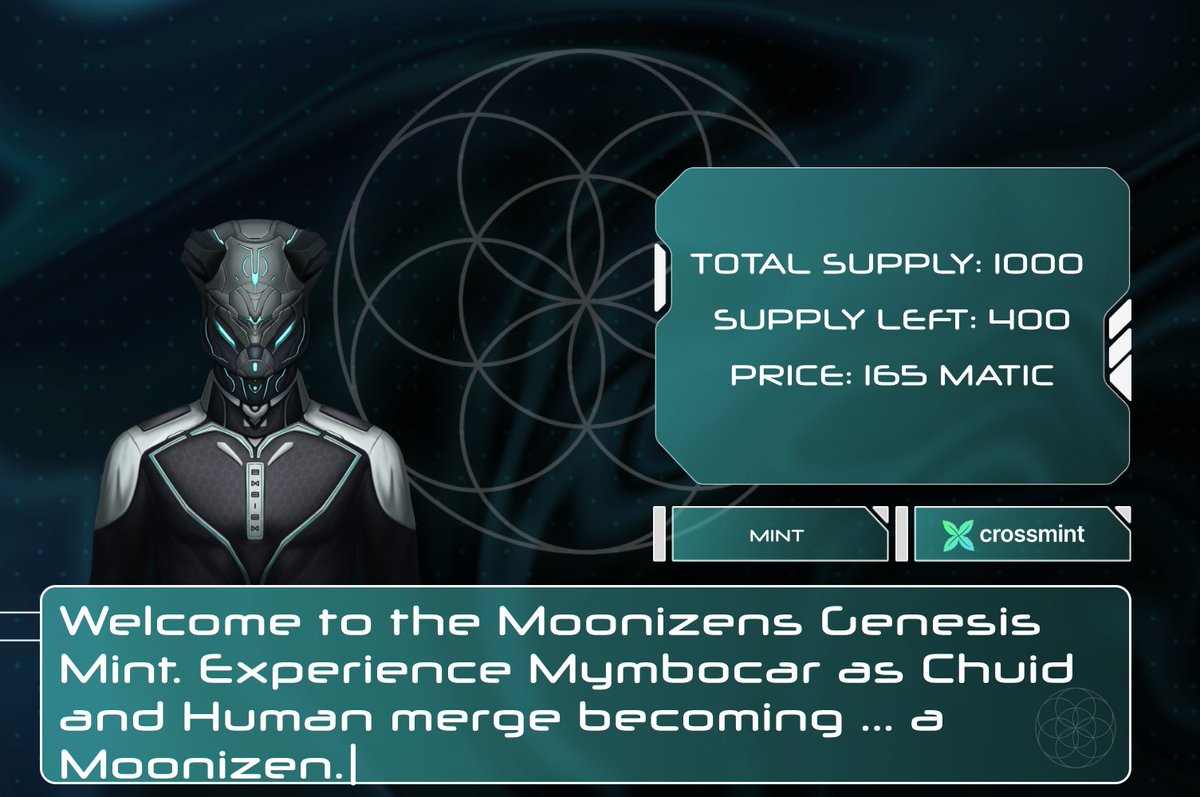 Moonizens Genesis on @0xPolygon. 400 of 1000 hand drawn SciFi characters remain. There will be NO increase to this supply. These NFTs have HUNDREDS of hours of perfecting the look, feel, and integration with the Moonizen Universe. That's awesome of course but what makes minting