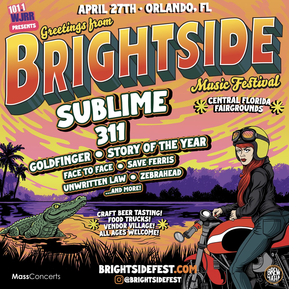 brightsidefest_'s tweet photo. Brightside Music Fest invades Orlando April 27th to celebrate the return of @sublime along with special guests @311, @goldfingermusic, @StoryoftheYear, @FacetoFacemusic, @SaveFerris_1, @Zebrahead and more! Tickets on sale NOW! https://t.co/jedo1gVhU5 #brightsidefest https://t.co/YEMT072A17