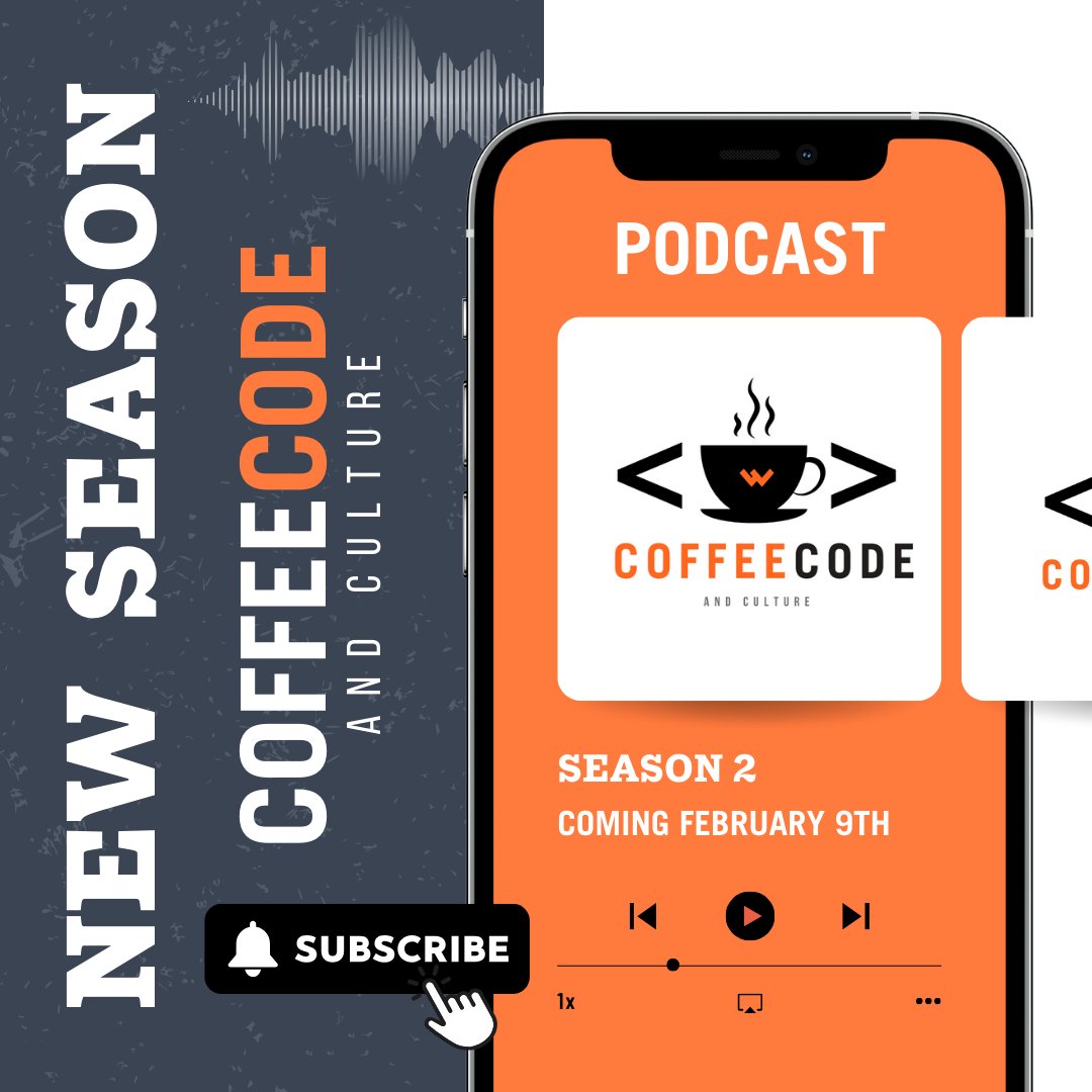 🚨Countdown Alert: "Coffee, Code, &amp; Culture" Season 2 is ONE WEEK away! 

Subscribe now and catch up on last season!👇️🎙️youtube.com/@coffeecodeand…