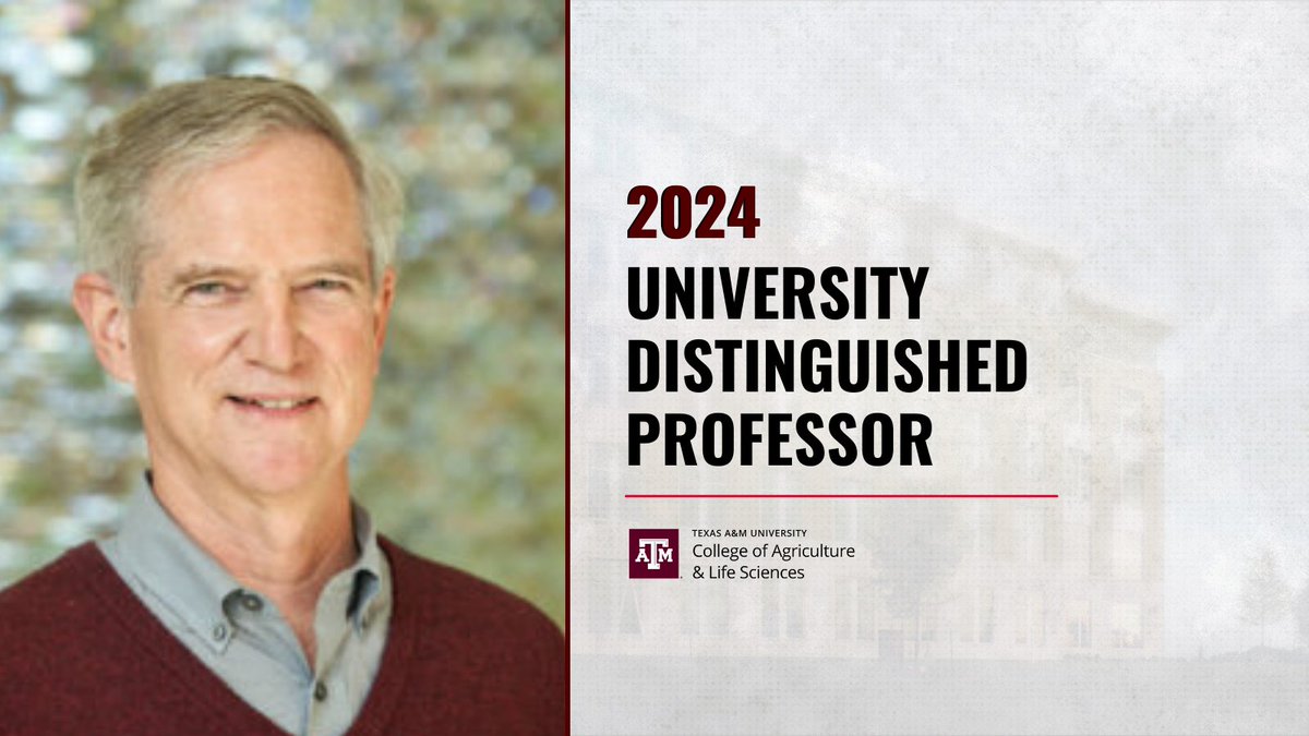 Help us to congratulate John Mullet, professor in @TAMUBCBP, for being awarded the title of University Distinguished Professor! He is one of eight faculty selected from across campus! 🙌

Read on: tx.ag/Mullet

#TheBestAndTheBrightest
