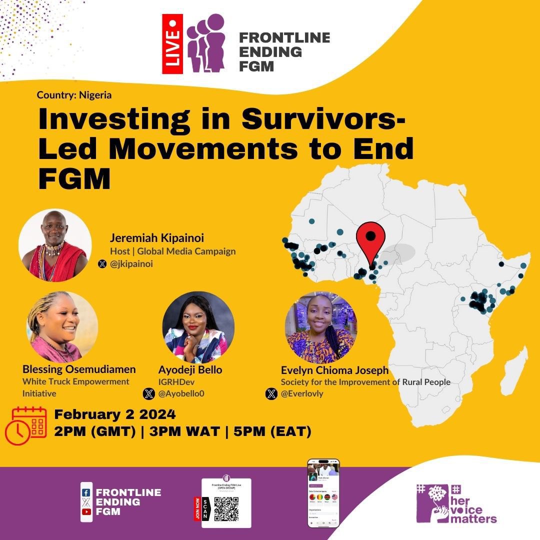 It was a great discussion with @frontlineendfgm on why voices of #FGM survivors matters. #HerVoiceMatters #FrontlineEndFgm @AyoBello0 @blessingOsemudiamen @SIRPNig @GlobalFGMC @SonkeTogether @MenNigeria @GPtoEndFGM