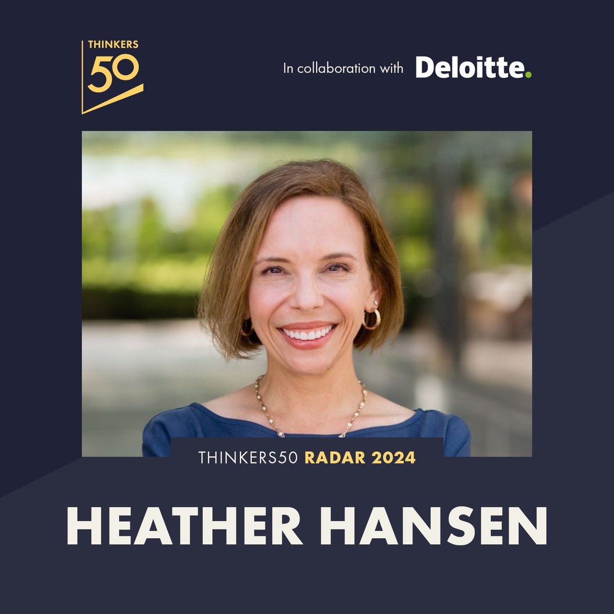 heatherhansen's tweet photo. It’s still sinking in. Thank you @thinkers50 and @Deloitte! What an honor to be listed among an amazing 2024 Radar Class! Congrats, everyone! #thinkers50radar #thinkers50 https://t.co/PBkpSopw45