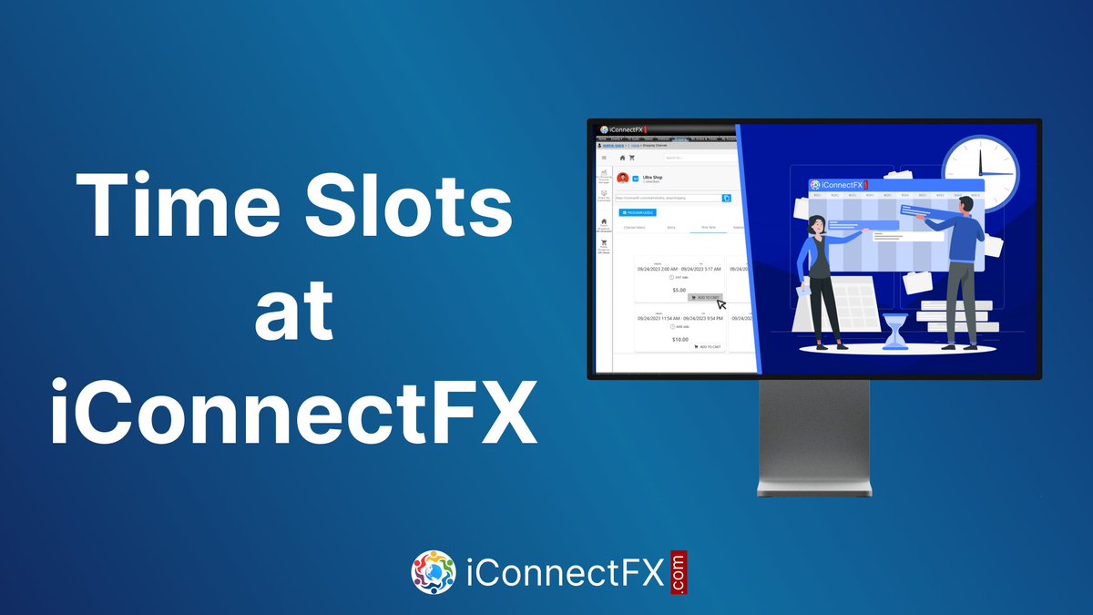 iConnectFX's tweet image. Sell time slots to other publishers on your shopping channel in iConnectFX. Try it at iconnectfx.com

#iconnectfx #TimeSlots #sell #shopping #shoppablevideos #socialmedia #contentsharing #webinar #translate #video #events #livestreaming #shopping #videotranslationservice