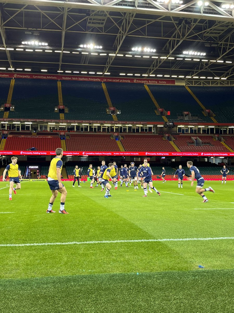 Final Scotland training session before facing Wales under the roof in Cardiff. Looking for first win here since 2002 #GuinnessM6N #SixNations2024