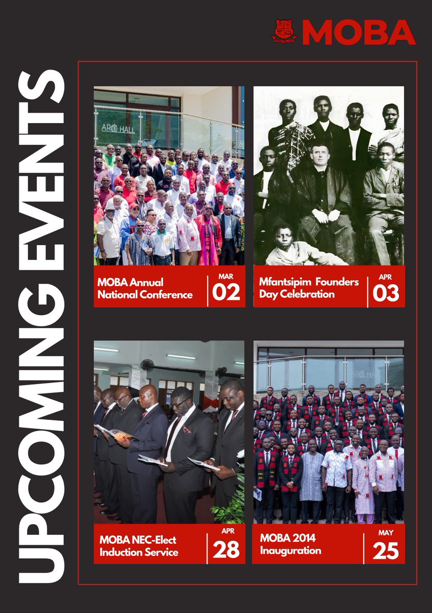 MOBA CALENDAR 🔴⚫️

Unveiling the start to MOBA's journey in the 1st Quarter. Here's to a quarter filled with unforgettable events and boundless camaraderie. 

#MOBACalendar 
#MadeInMfantsipim 
#MfantsipimSchool 
#MOBANational